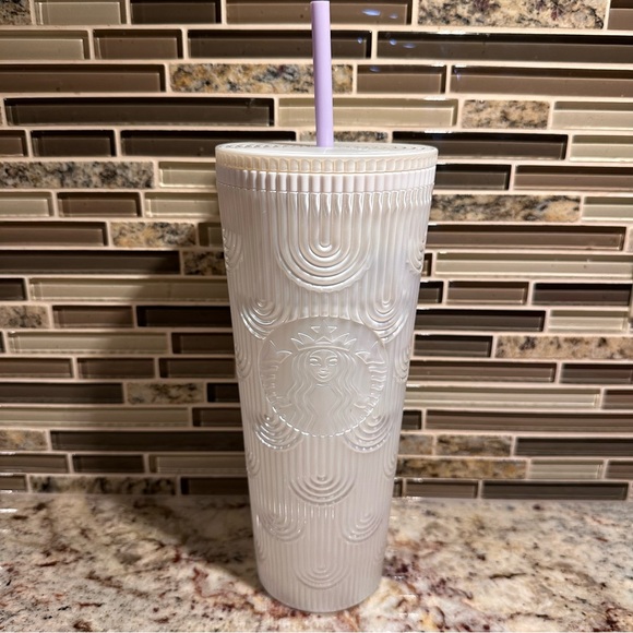 Starbucks Accessories - Starbucks 2023 White Pearl Shell Siren Mermaid Scales Venti Cold Tumbler 24oz